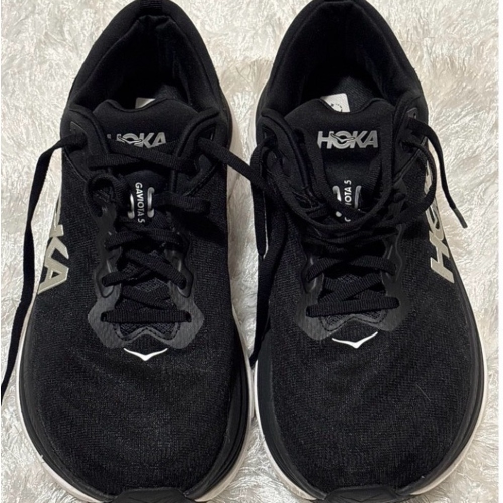 Hoka One One Gaviota 5 Womens US Size 10B Black White Running Shoes